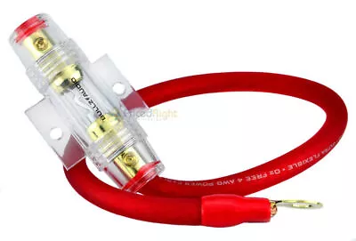 AGU Fuse Holder 4 Ga 8 Gauge Power Wire Lead Cable 40 AMP Car Audio BKAGU4R BK4R • $9.95
