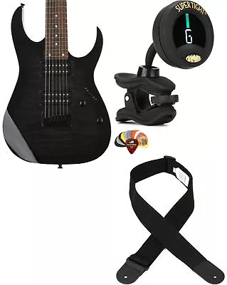 Ibanez GRG7221QATKS + Snark ST-8 + Dunlop PVP101 + Levy's M8POLY-BLK Value • $313.96