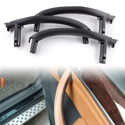 $43.99 • Buy Black Inner Interior Door Pull Handle Trim Cover For BMW X5 X6 F15 F16 2014-2018
