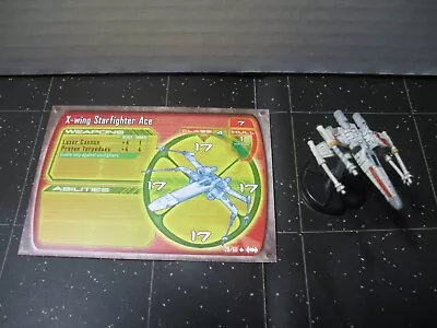 $3.50 • Buy =Star Wars Miniatures STARSHIP BATTLES X-wing Starfighter Ace 28/60 With Card=