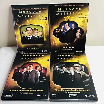 Murdoch Mysteries Seasons 3 5 6 7 DVD Used LOT OF 4 • $25.49