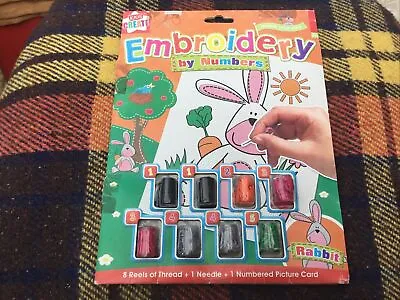 Embroidery By Numbers Kit Rabbit Picture. Read Description #r • £2