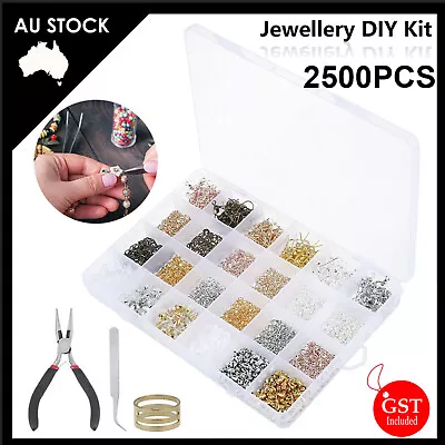 2500x Earring Jewelry Making Kit Sterling Repair Metal Tools DIY Craft Supplies • $18.99