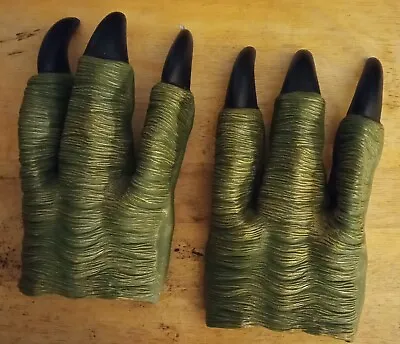 Monster Dinosaur Dragon Devil Costume Hands Puppet Claws Gloves Toys Green.    F • $14.98