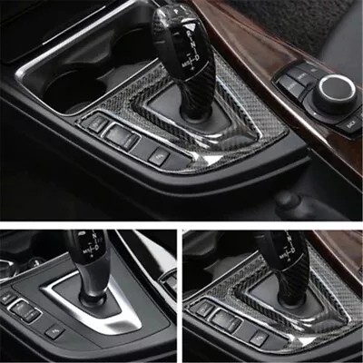 Carbon Fiber Interior Gear Shift Panel Cover Decal Trim For BMW 3 4 F32 F30 F34 • $12.10