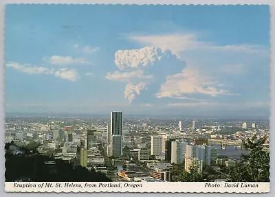 Mt St Helens Volcanic Eruption As Seen From Portland OR~PM 1982~Continental PC • $2.80