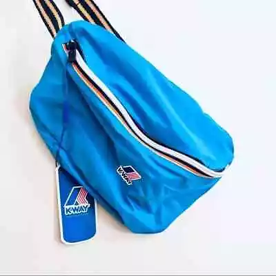 K-Way Le Vrai 3.0 Waist Belt Bag Fanny Pack Blue California NEW WITH TAGS UNISEX • $31.99