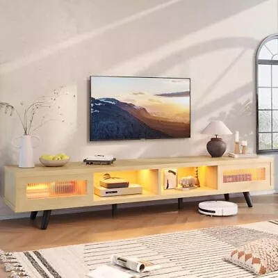 Mid Century Modern TV Stand For 75 Inch TV LED Entertainment Center With Sto... • $337.39