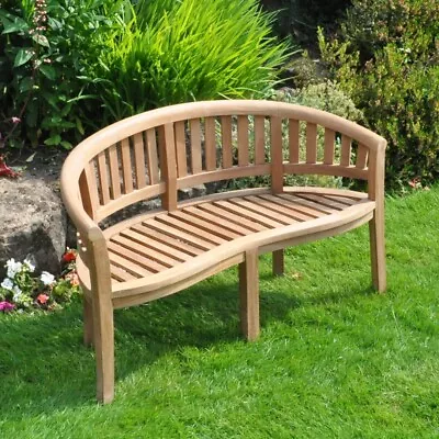 Child Peanut Banana Bench Teak Garden Bench Grade A Teak Assembled Furniture • £149.99