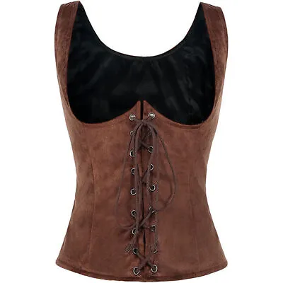 Renaissance Bodice Lace Up Corset Pirate Wench Waistcoat Medieval Vest For Women • $39.59