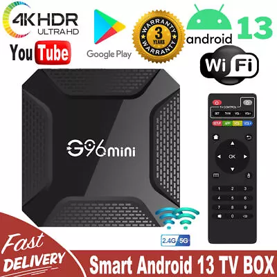 Android 13.0 Smart TV Box 4K HDMI Quad Core HD 2.4G/5G WIFI Media Stream Player • $20.49