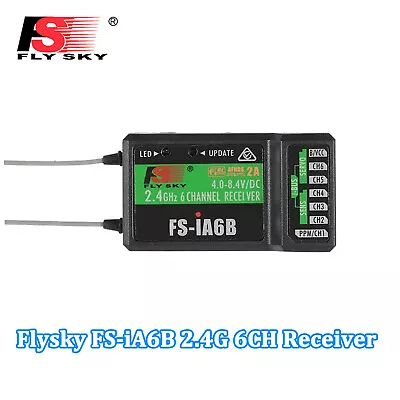 Flysky FS-iA6B 2.4G 6CH Receiver For FS-i4 I6 I10 I6S GT2E GT2G Transmitter S0Z1 • $15.95