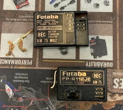 Vintage Futaba Receiver Lot Of Two Cut Antenna No Crystals Un-Tested As-Is • $19