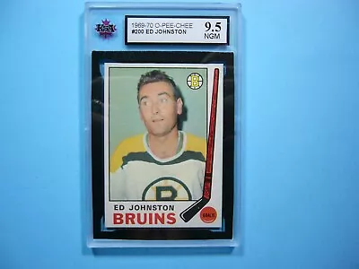 1969/70 O-pee-chee Nhl Hockey Card #200 Ed Johnston Ksa 9.5 Ngm Sharp+ Opc • $82.49