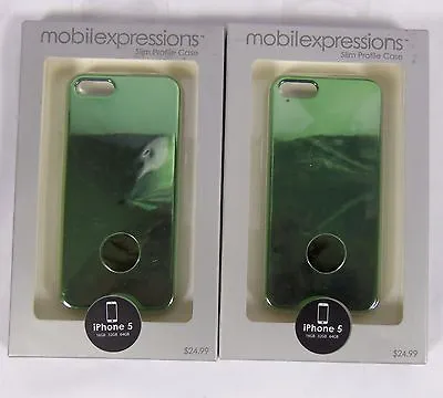 Lot 2 Mobile Expressions Green IPhone 5 Case Slim Profile Case  • $6.99