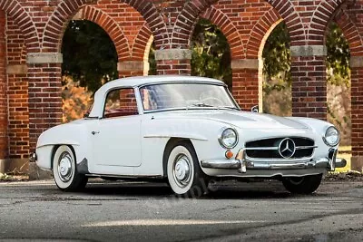 Retro Mercedes-Benz 1961 190 SL White High Res Wall Decor Print Photo Poster • $7.98