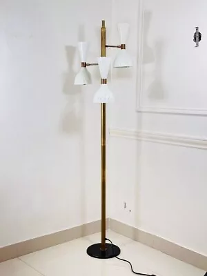 Handcrafted Sputnik Floor Lamp Mid Century Stilnovo Style Italian Brass Lamp • $274