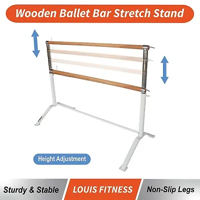 Wooden Portable Ballet Bar Stretch Barre Bar Freestanding Adjustable Gymnastics • $149