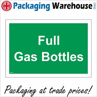 Ha111 Full Gas Bottles Sign Calor Cylinder Propane Camping Bbq Bar B Que • £8.93