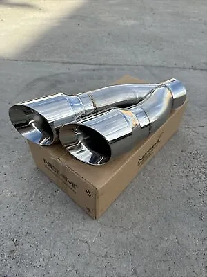 NETAMI PREMIUM DUAL “HARLEY” TEXAS TRUCK EXHAUST TIP #1690-CP No Logo Exclusive • $117