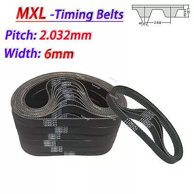 MXL32-MXL1637 Timing Belts Pitch 2.032mm Close Loop Rubber Drive Belt Width 6mm • $2.69