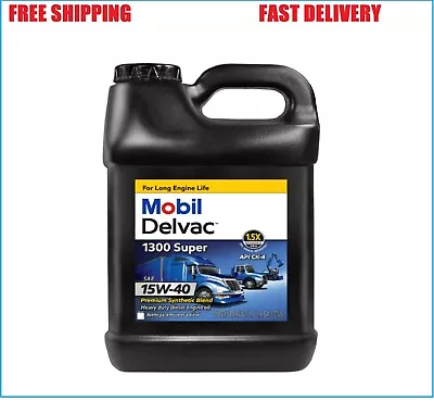 Mobil Delvac 1300Super HeavyDuty Synthetic Blend Diesel Engine Oil 15W-40 2.5Gal • $46.99