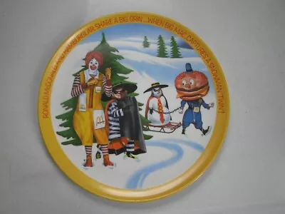 1977 McDonalds Plate Winter Scene (Lexington) Made In U.S.A. • $10