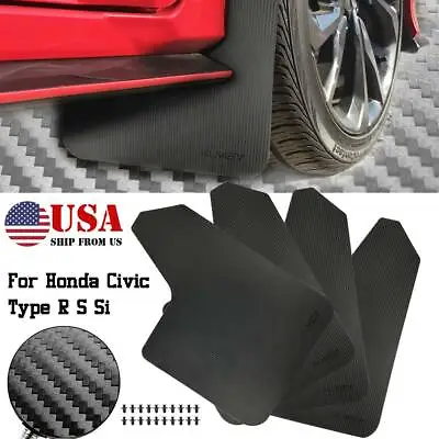 Rally Racing Mud Flaps Mudguards Splash Guards For Honda Civic Type R Si S Hatch • $28.99