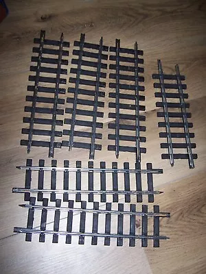 (LOT) 6 Straight Bachmann Big Hauler G Scale Metal Track  • $15