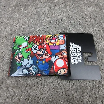 Nintendo Super Mario Wallet Bifold Character All Over Print Pockets Official • $19.99