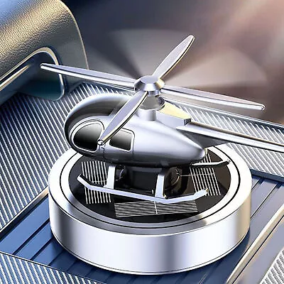 Helicopter Solar Car Air Freshener Rotation Aromatherapy Car Perfume Diffuser US • $26.58