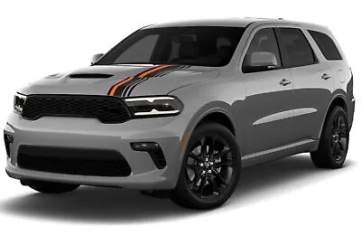 Stripe Decal For Dodge Durango Hemi Orange Design Hood Sticker Line 2012 - 2023 • $120