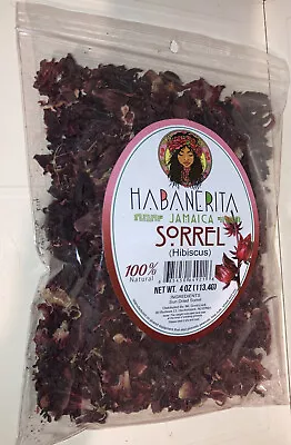 Habanerita Jamaica Sorrel Hibiscus 100 % Natural Sun Dried Leafs 4oz Package • $10.95