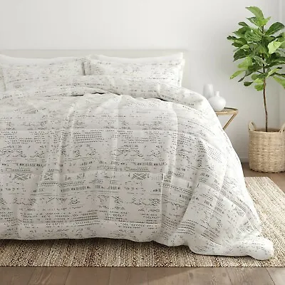 Distressed Field Comforter Set By Kaycie Gray Fashion Down Alternative Filling • $38.75