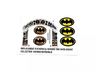 CUSTOM STICKERS For Batman Dark Knight Collection BATMOBILE Kenner 1990 • $10