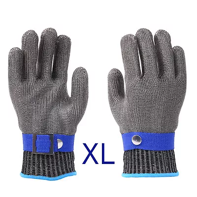 Cut Proof Stab Resistant Glove Stainless Steel Metal Mesh Butcher Safety Gloves. • $10.60