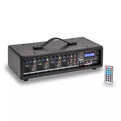 Soundsation PMX-4BT 6 Channel PA 200w Power Mixer Amplifier Bluetooth MP3 USB • £189