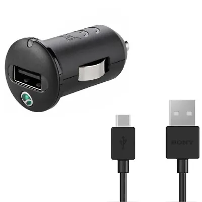 Micro USB Car Charger For Xperia Z5 Compact Z2 Z3+ Sony EC803+AN400 Genuine • £4.99