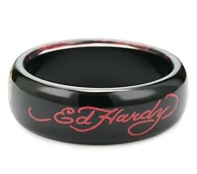 Ed Hardy Christian Audigier Slip On Bangle Original Licensed Bracelet Cuff Black • $14.66