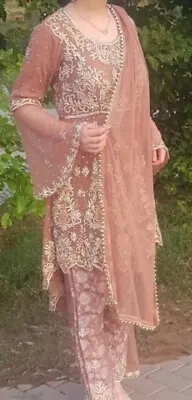 £89.99 • Buy Asian Indian Pakistani Stunning Bridal Lengha, Wedding Dress, RRP£150 (Size L)
