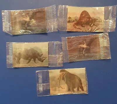 Kelloggs Cards 3D Prehistoric Animals Past And Present 5 Cards In Wrappers  • £2.99
