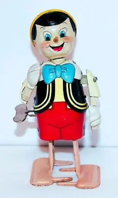 EX! DISNEY1950's  WALKING  PINOCCHIO LINEMAR WIND-UP TOY-SCARCE BEIGE BASE VERS. • $199.99