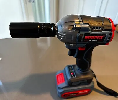 INSPIRITECH Brushless Impact Wrench 1/2 Inch Cordless With 2 Batteries • $79.99