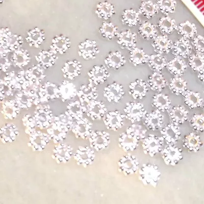 £1.99 • Buy 100 6mm Daisy Flower Spacers - SP Tibetan Silver - Lead, Nickle & Cadmium Free