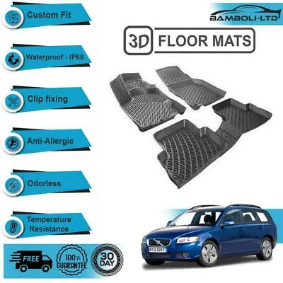 3D Molded Interior Car Floor Mat For Volvo V50 2004-2012(Black) • $94.90