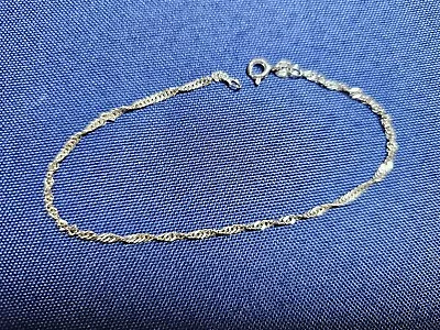 Grandma Grabe's Beautiful Vintage 925 Sterling Silver Herringbone Twist Bracelet • $0.75