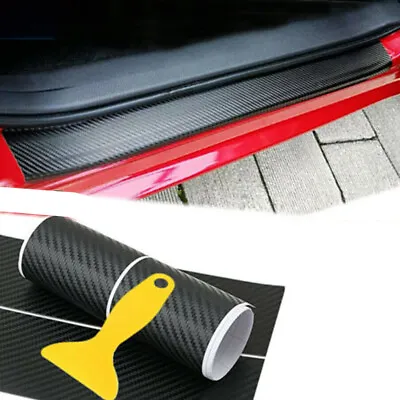 4PCS Carbon Fiber Vinyl Decal Door Sill Step Anti Scratch Protection Stickers • $7.17