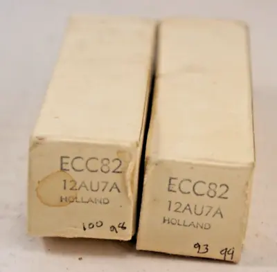 Pair ECC82 12AU7 VACUUM TUBES  Made In Holland TV7 TESTED V Strong Guaranteed • $129.99