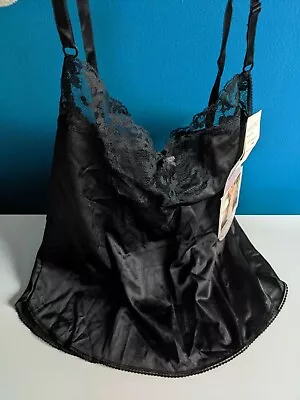 NWT NOS Vintage Maidenform SWEET NOTHINGS Camisole Black 34 RARE HTF VTG Retro • $25