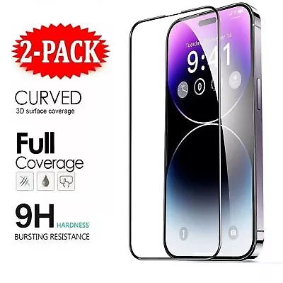 Full Cover Screen Protector For IPhone XR 11 12 13 14 15 Pro MAX Tempered Glass • $7.99